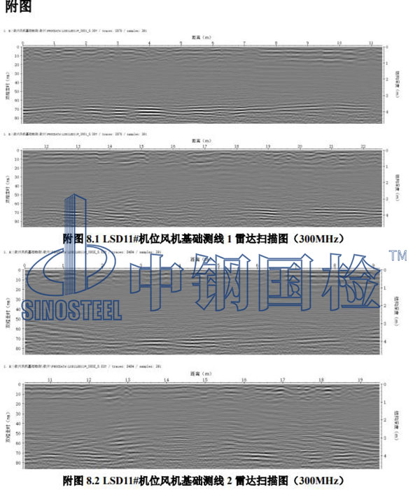 風電基礎檢測部分結果