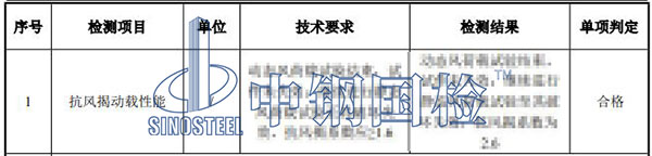 鋼結(jié)構(gòu)屋面抗風揭試驗結(jié)果